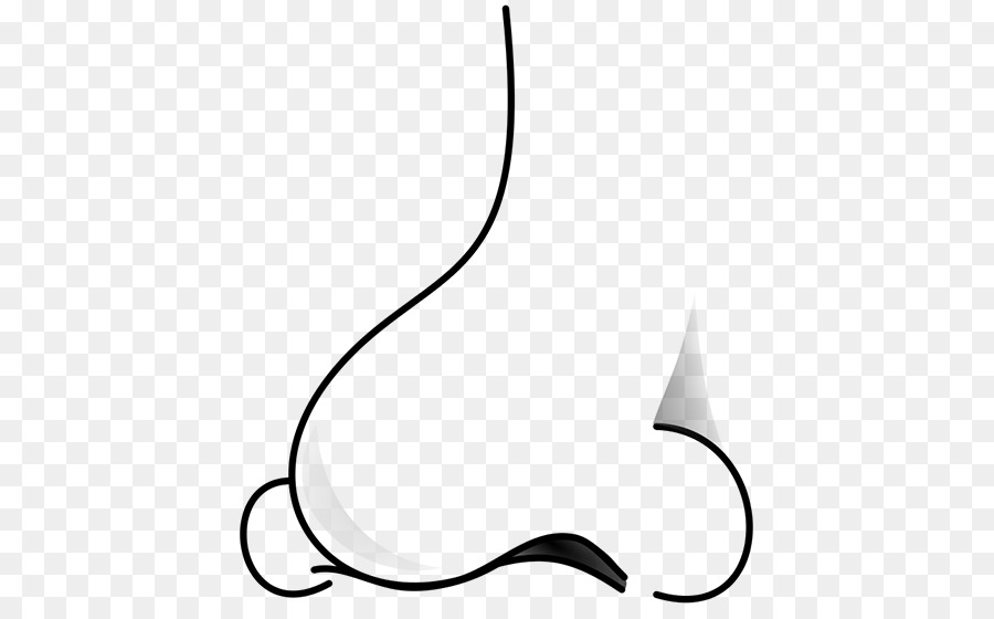 nose black and white clipart transparent