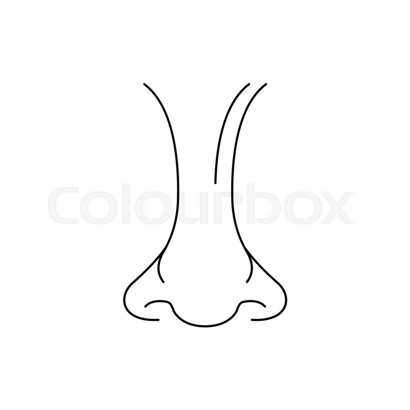 nose black and white clipart vector