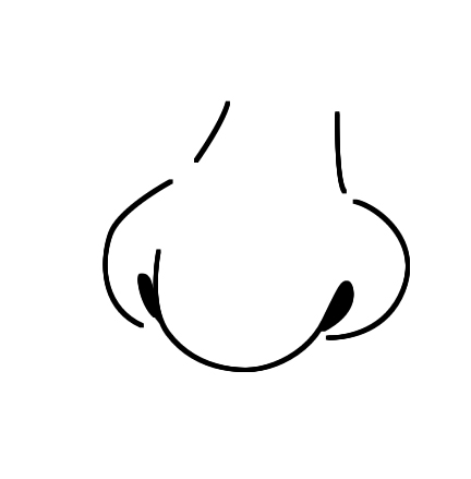 Cartoon picture of a nose clipart