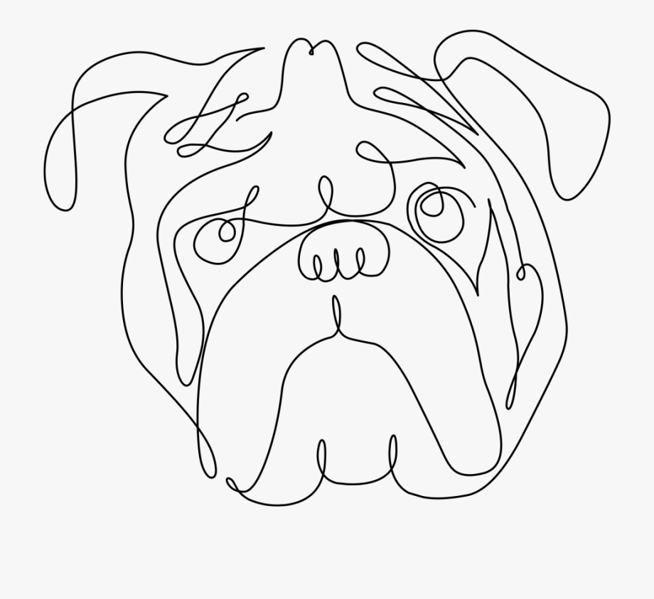 English Bulldog Long Nose Coloring Page, Printable