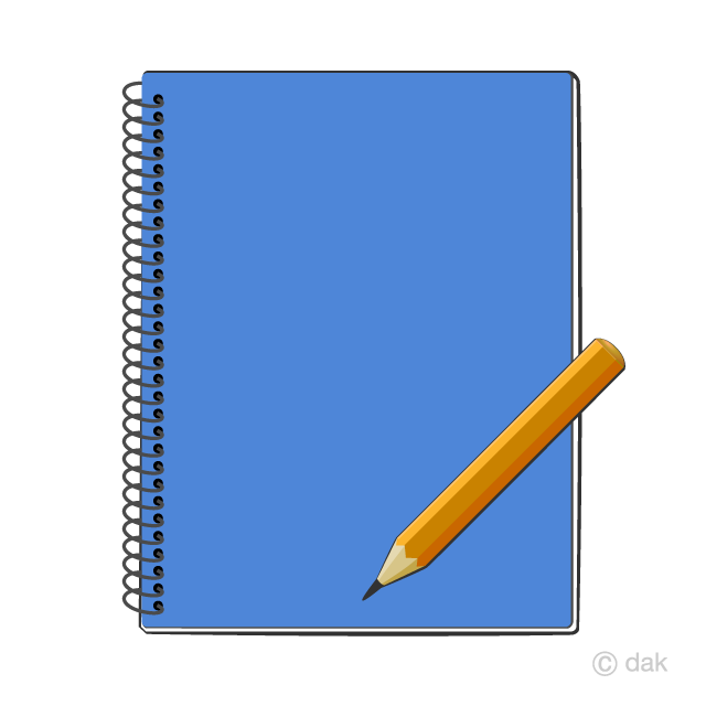Free Notebook and Pencil Clipart Image