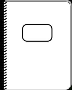 notebook clipart black