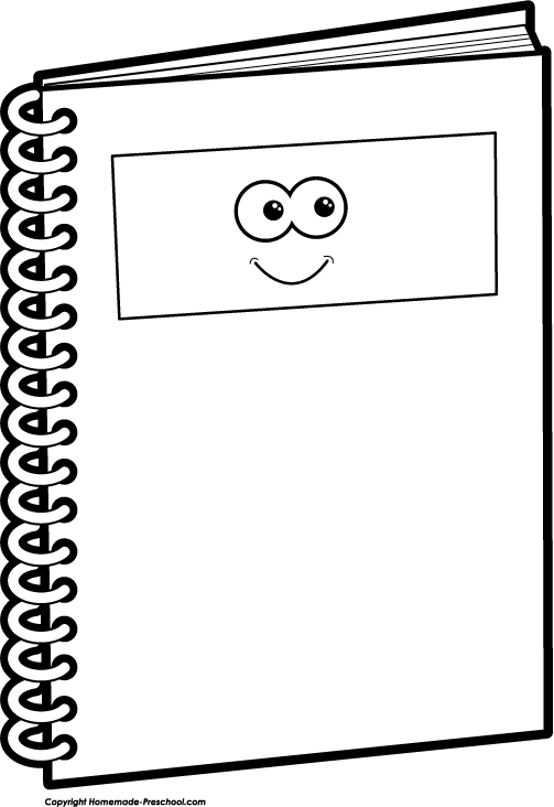 Notebook Clipart Black And White