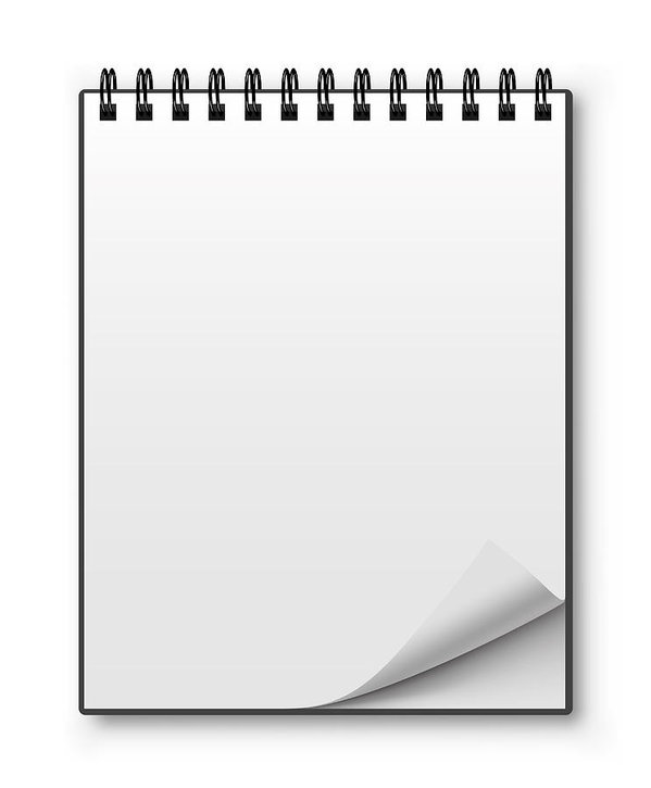 notebook clipart blank
