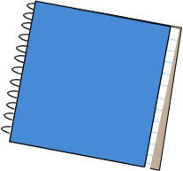 Blue clipart notepad.