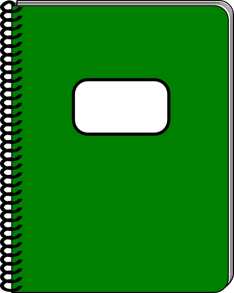 Open notebook cliparts.