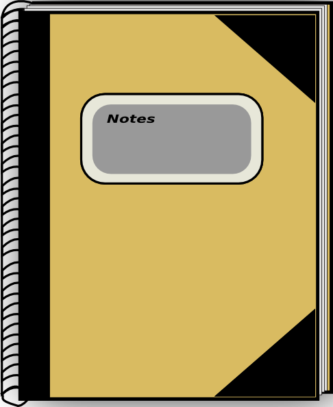 notebook clipart cartoon