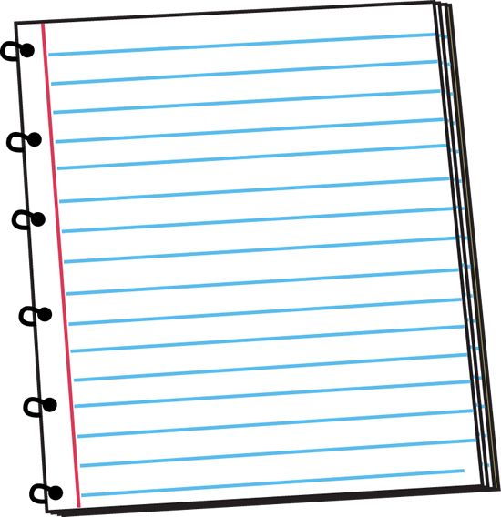 notebook clipart lined