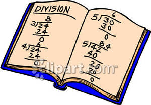 An Open Math Notebook Filled with Division Problems Royalty