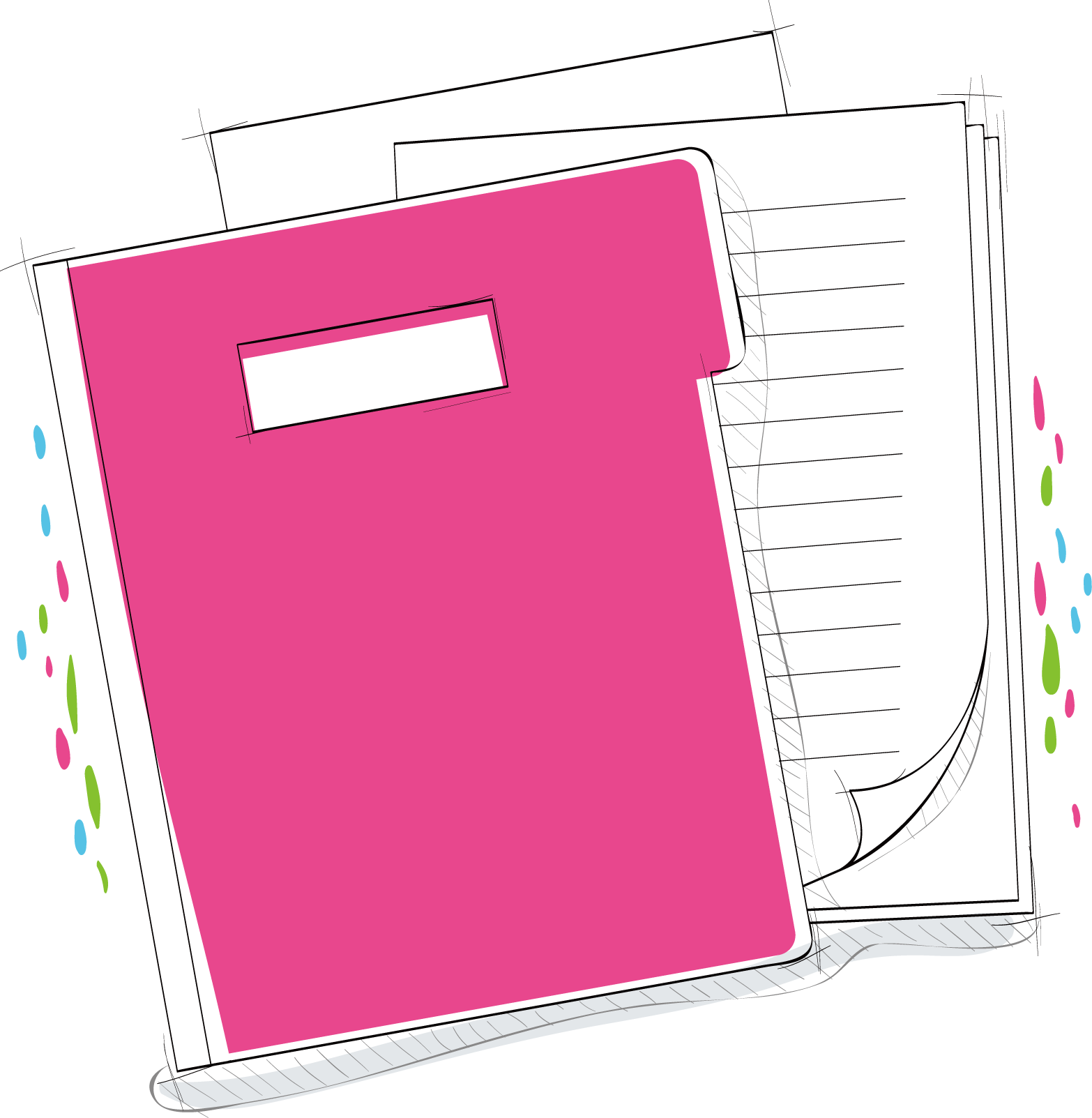 Notebook clipart pink.