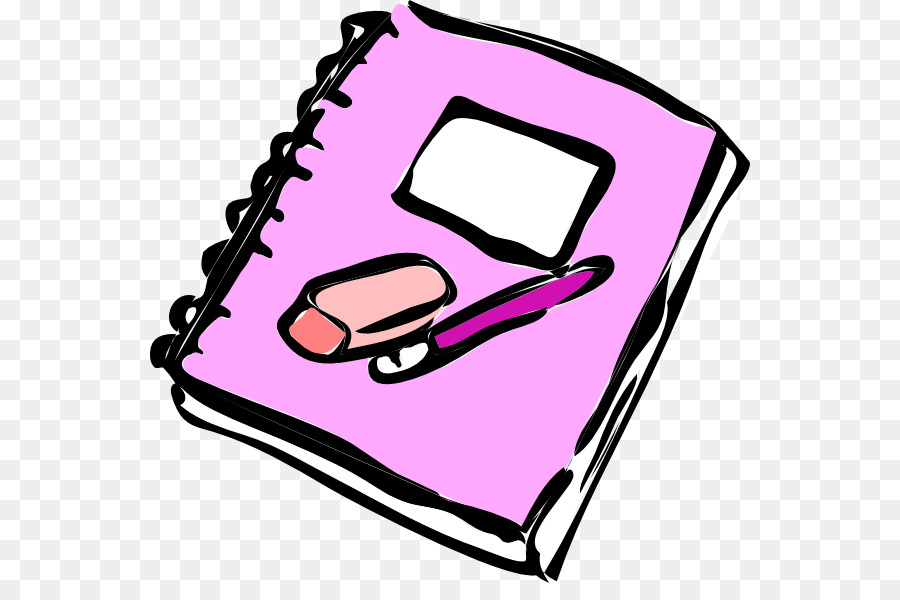 notebook clipart pink