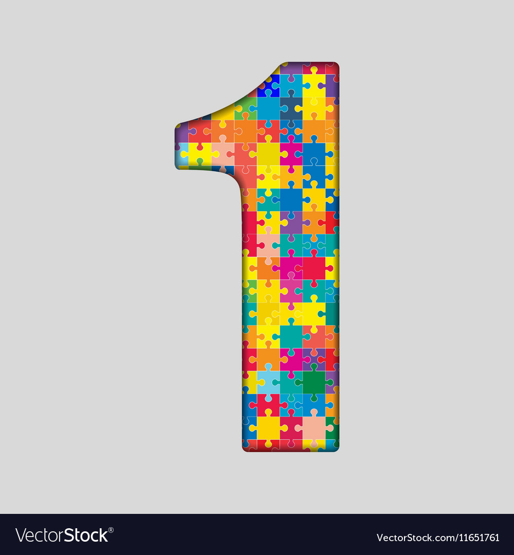 number 1 clipart colorful