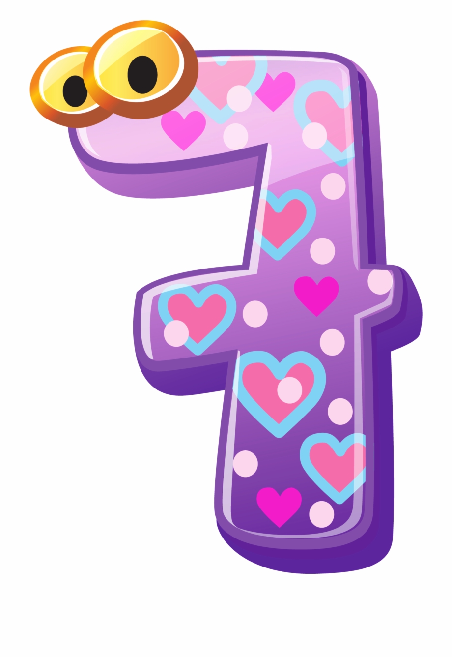 Numbers Cute Number Seven Image Image Png Clipart