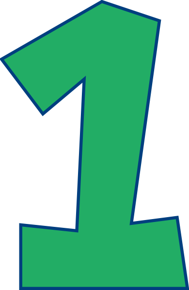 number 1 clipart green