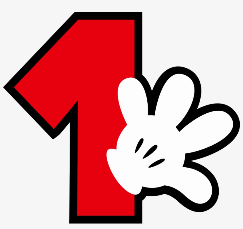 number 1 clipart mickey mouse