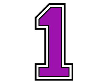 Purple number cliparts.