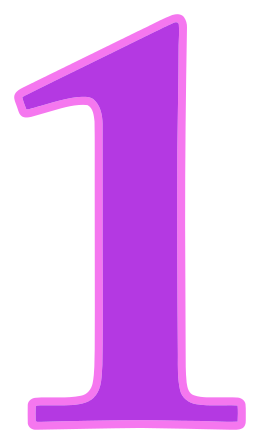 number 1 clipart purple