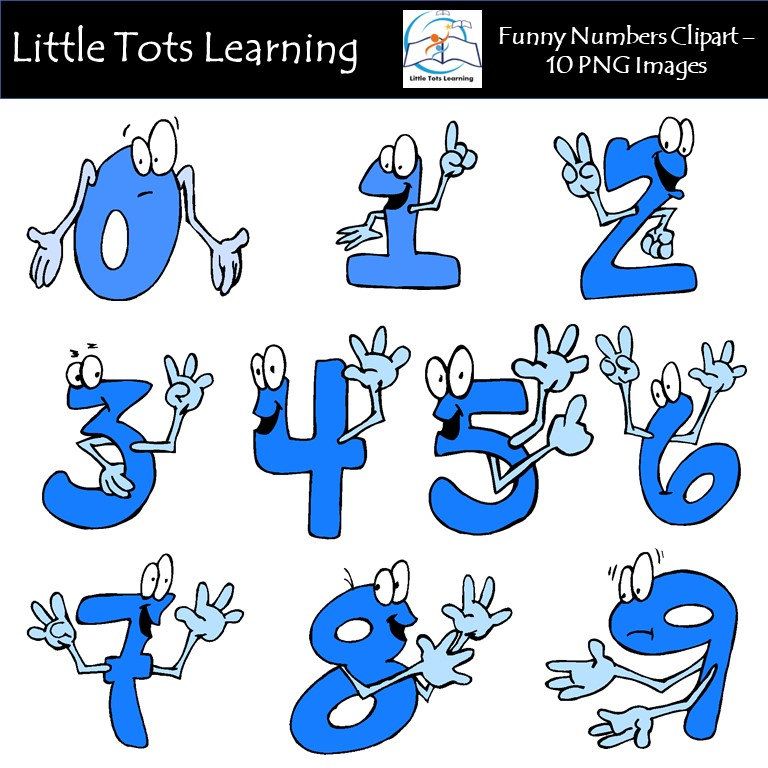 Funny Emoticon Numbers Clipart