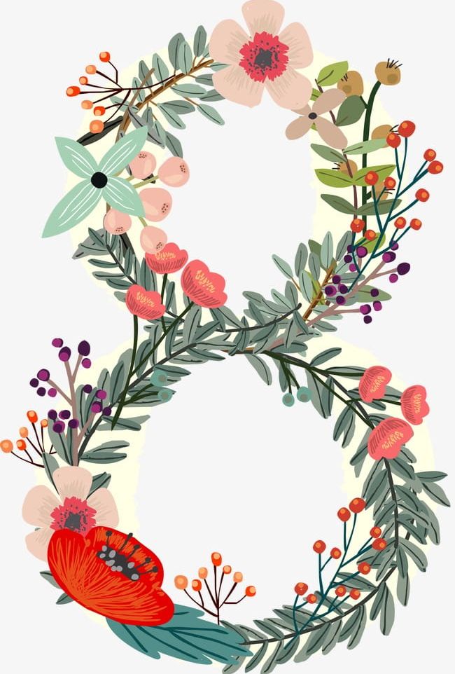 Flowers number png.