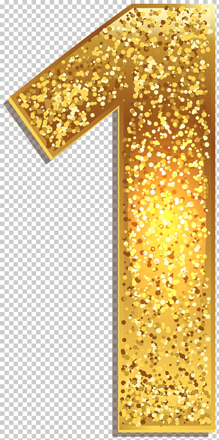 Number Gold , number one, gold glitter