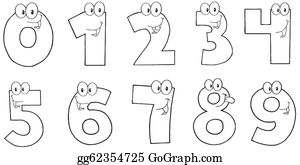 Numbers clip art.