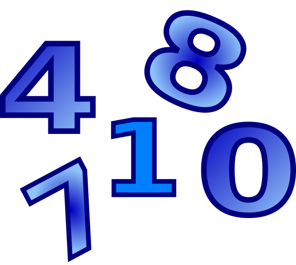 Numbers clip art.