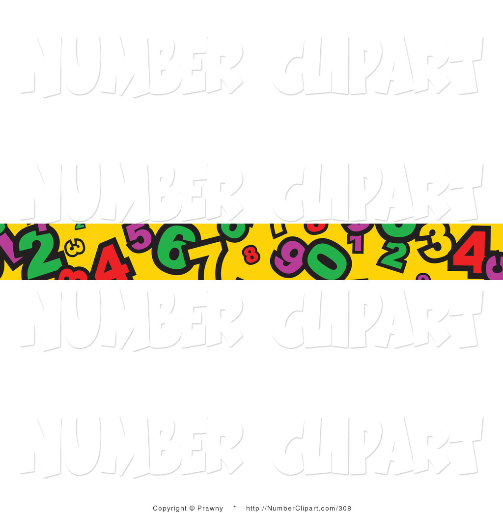 Numbers border clipart.