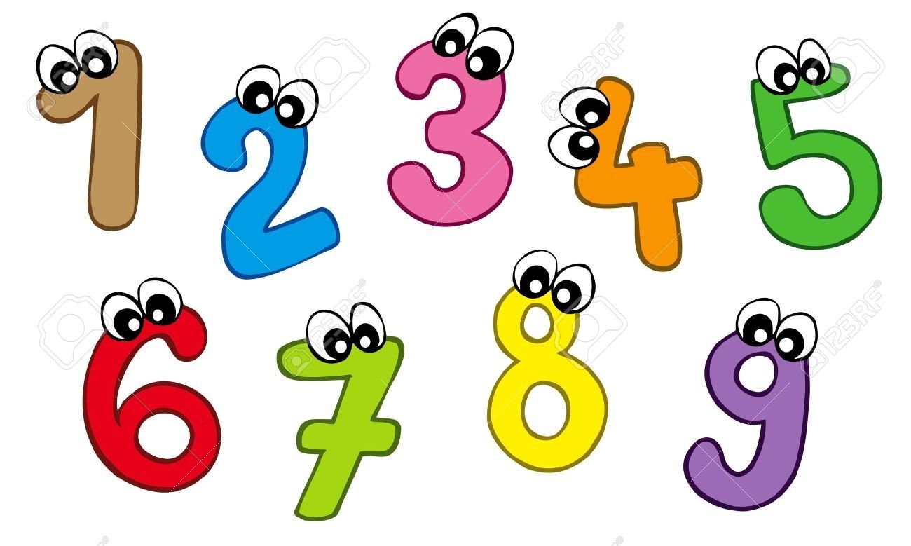 With Eyes Numbers Clipart