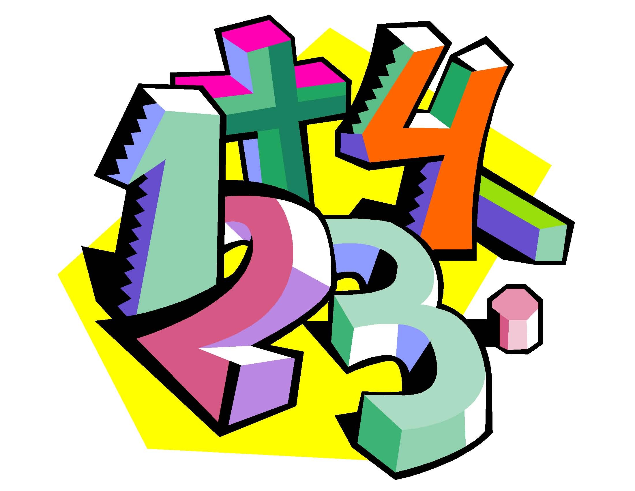 Fun numbers clipart.