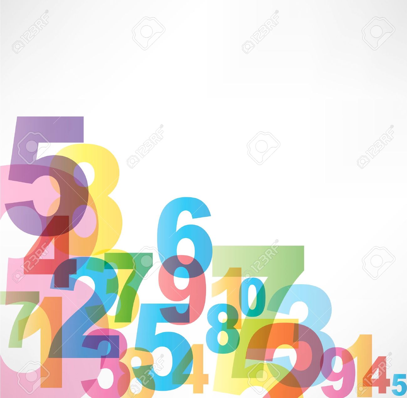 Jumbled numbers clipart.