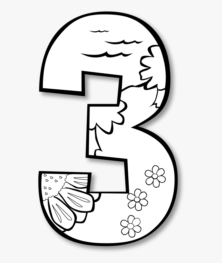Impressive Outline Number Coloring Pages With Kids