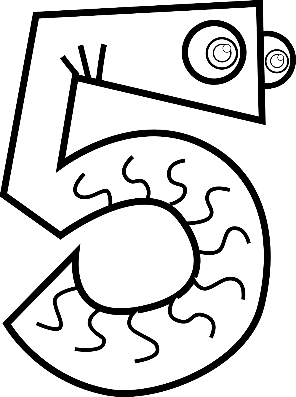 Numbers clipart black.