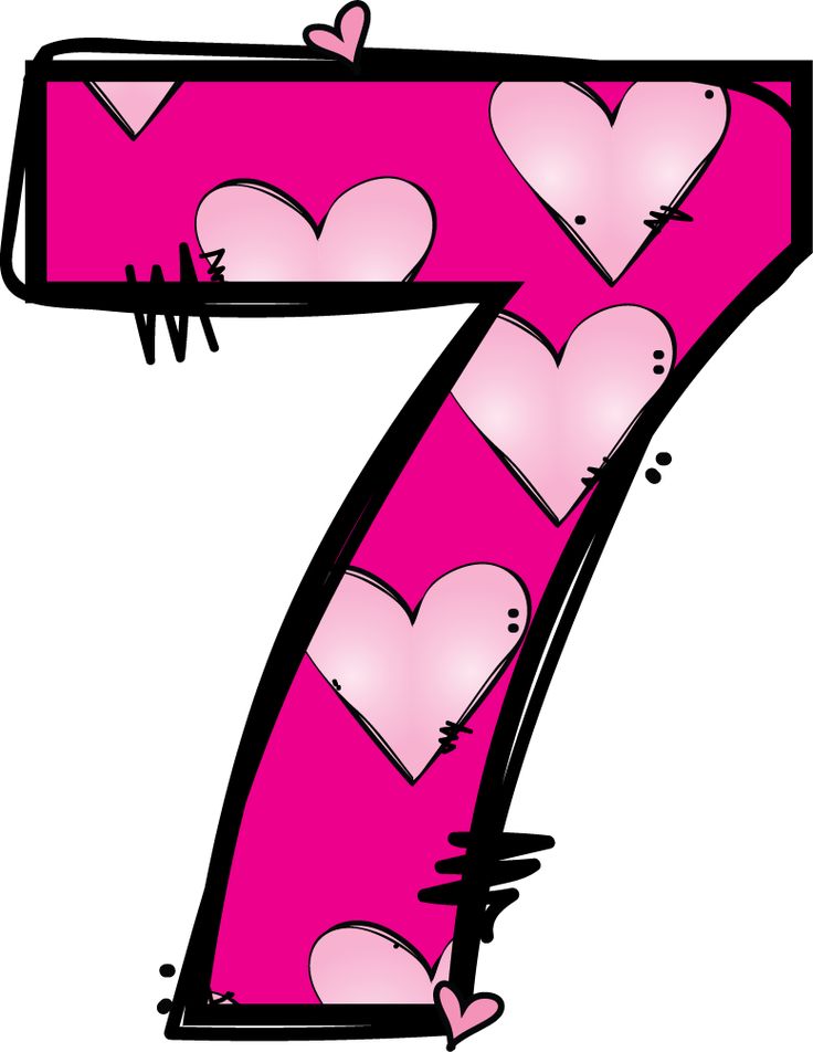 numbers clipart pink