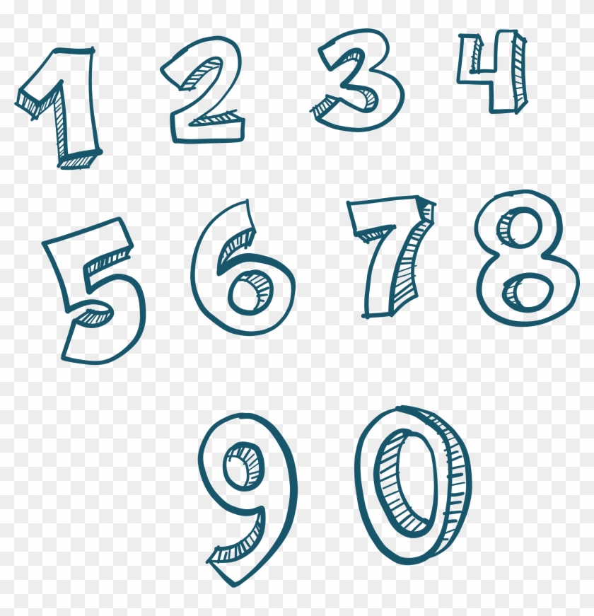 Numbers transparent background.