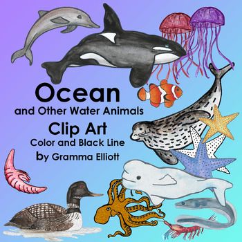 Ocean and Other Water Animals Clip Art
