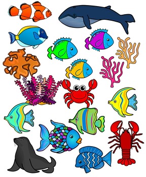 Sea Life, Sea Animals, Ocean Animals Clipart Graphics