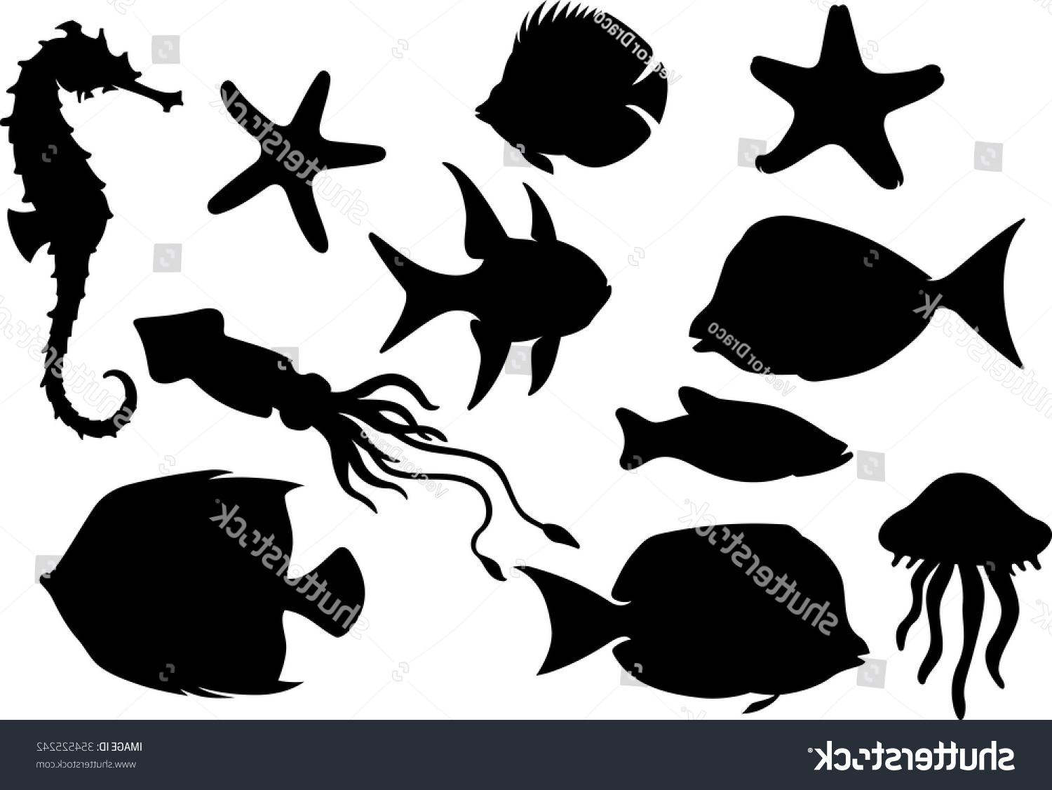 ocean animal clipart silhouette
