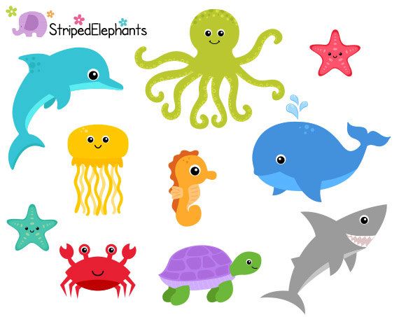Sea Creatures Clip Art