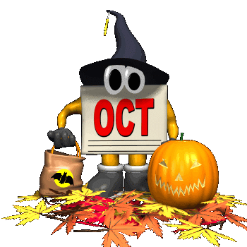 Funny Animated october clip art