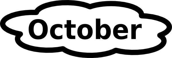 October calendar sign.