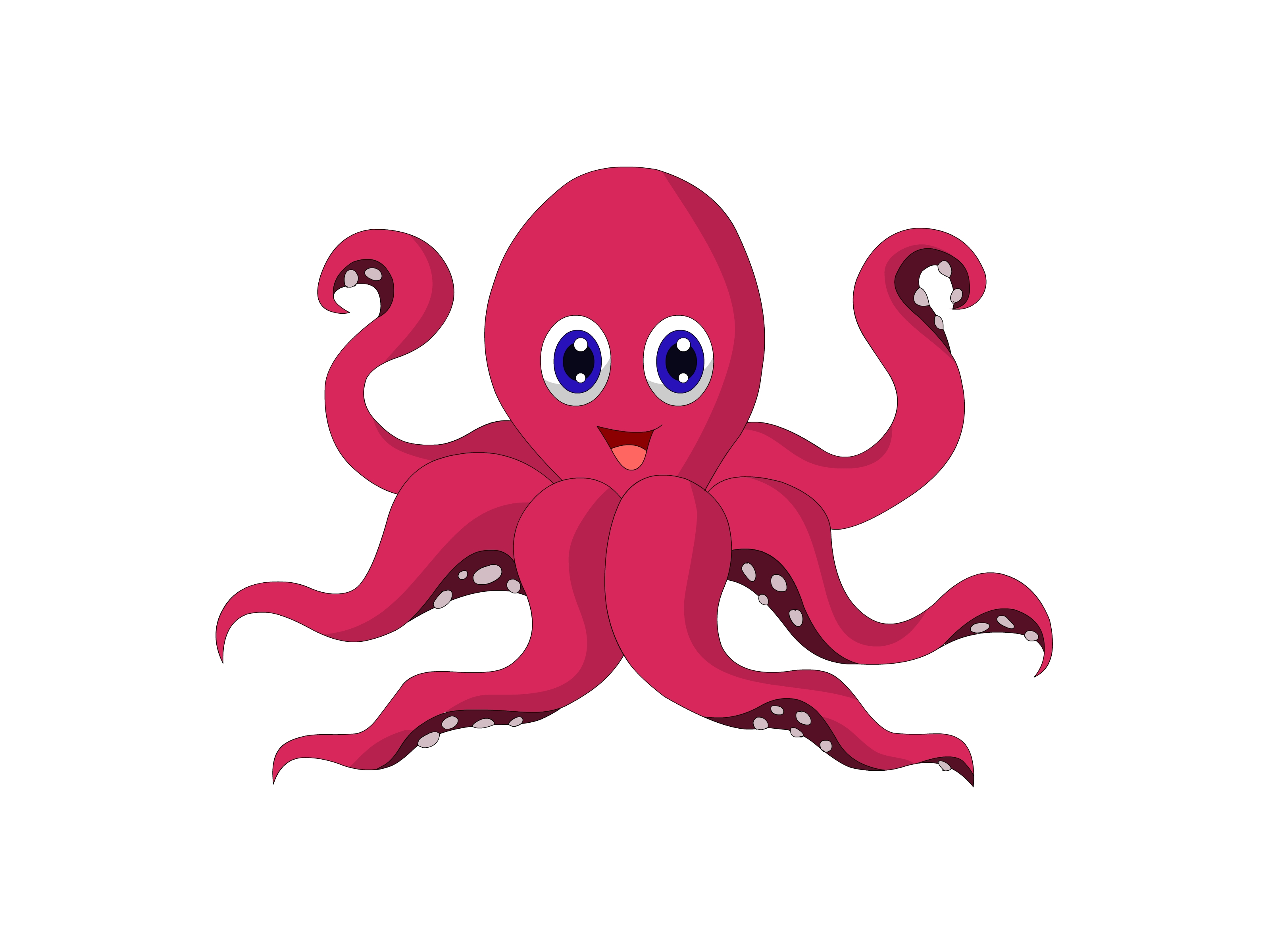 Baby octopus clipart.