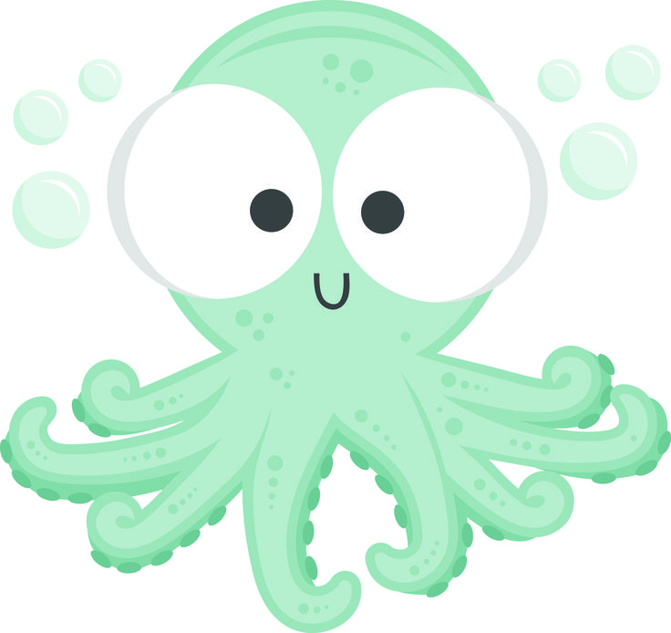 Baby octopus clipart