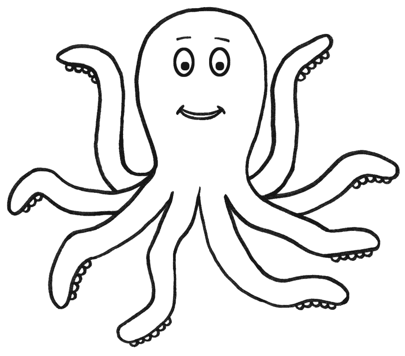 Octopus outline free clip art of octopus clipart black and