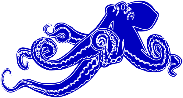 Blue Octopus Clip Art at Clker