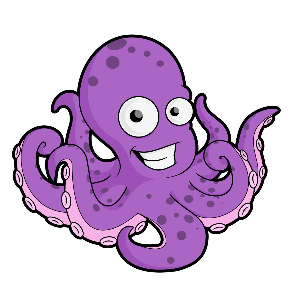 Cartoon octopus clipart kid