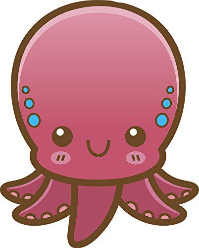 Cute Happy Kawaii Sea Creature Life Animal Cartoon Emoji Vinyl Decal  Sticker