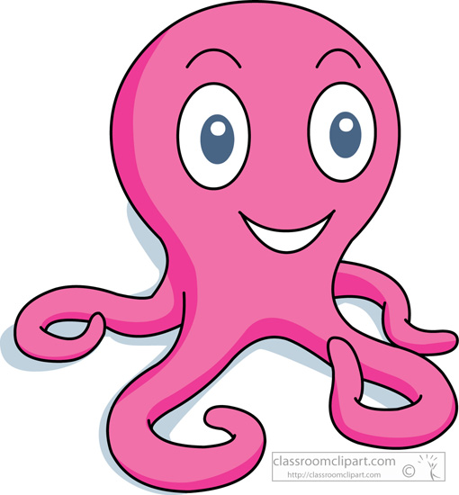 Cartoon octopus clipart kid