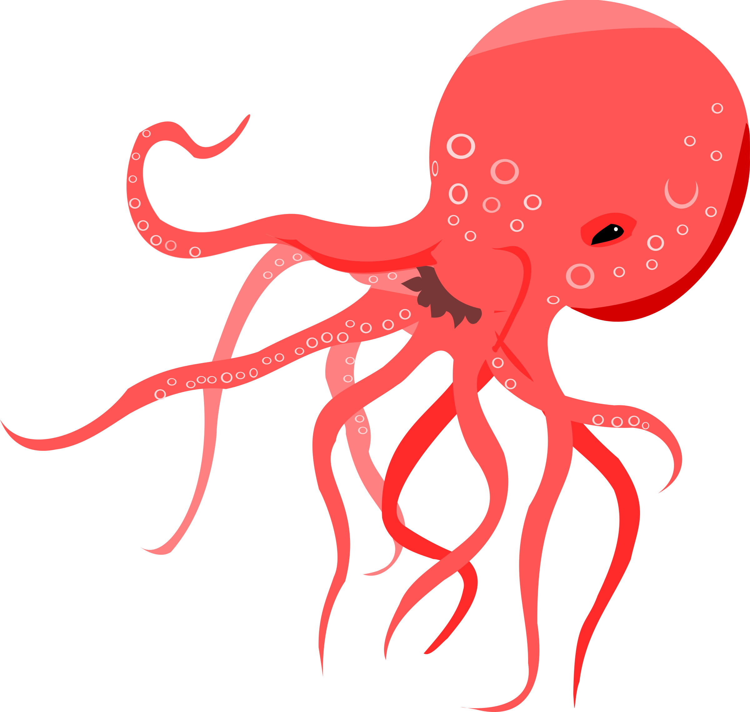 Clipart red octopus