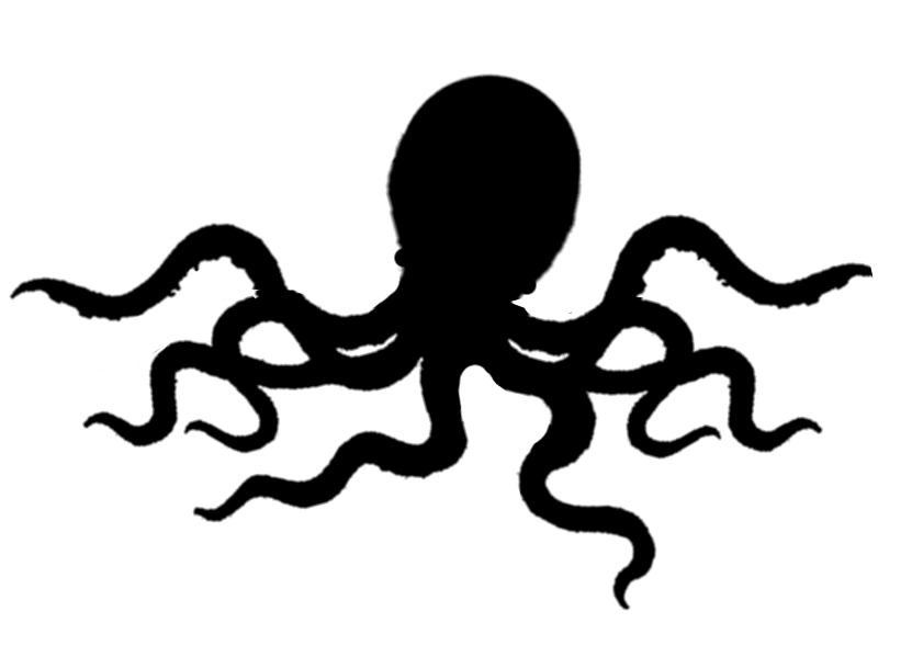 Cute octopus silhouette.
