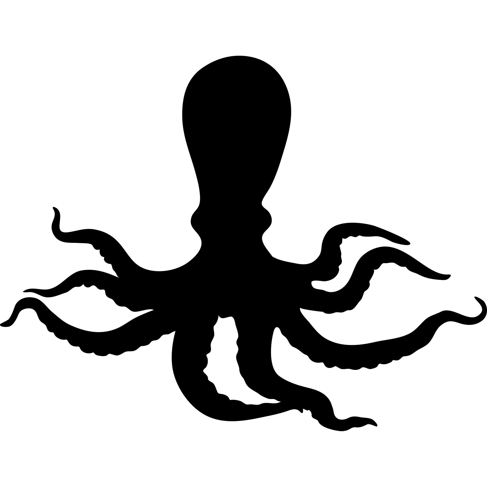 Free Octopus Silhouette Vector, Download Free Clip Art, Free